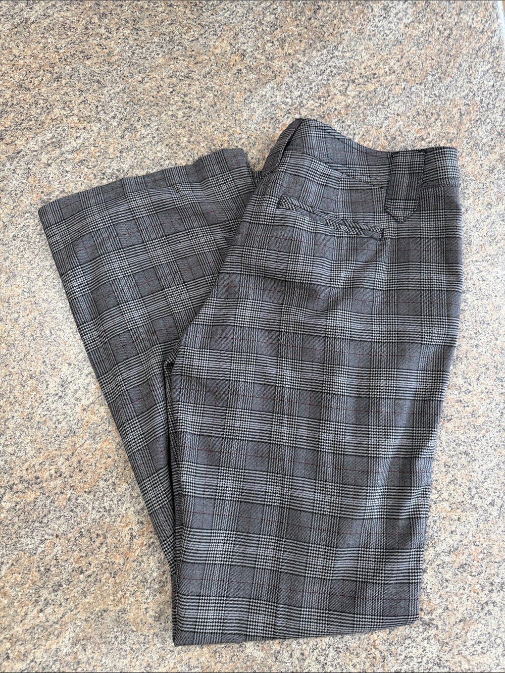CAbi Gray Plaid Dress Pants size 8 - Picture 2 of 6